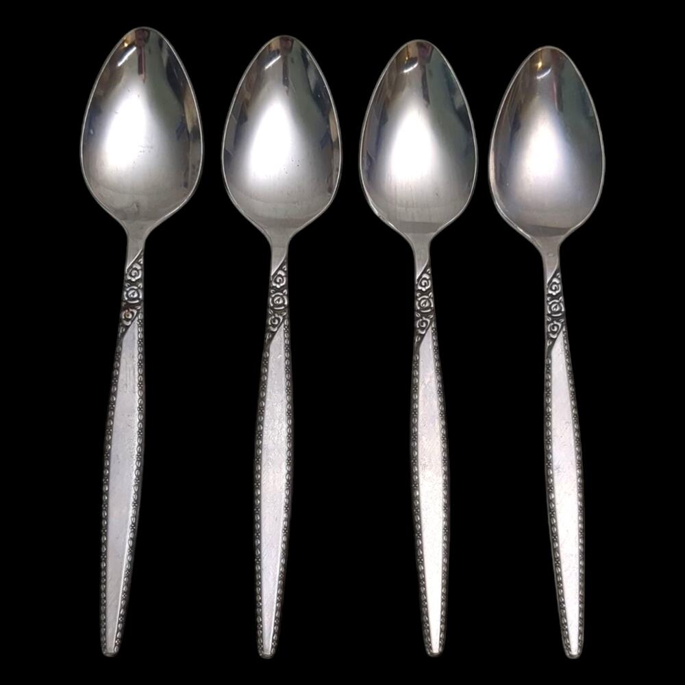 Lot 4 Vintage Orleans Silver - ORL8 - Stainless Japan - Place/Oval Soup Spoon